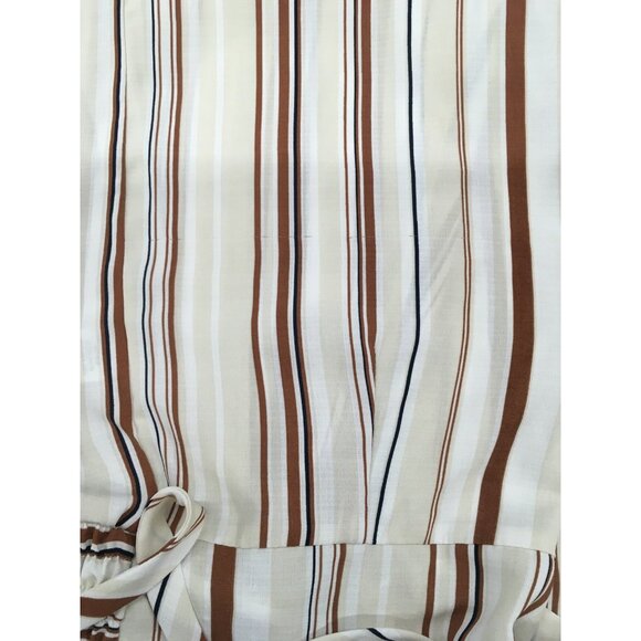 Sweet Rain Wide Leg Cropped Jumpsuit Women Size Small V Neck Sleeveless Stripe - Picture 10 of 10